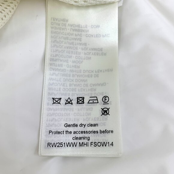 Louis Vuitton Womens White Monogram Down Puffer Jacket Size 34 XXS Made In Italy - Picture 5 of 8